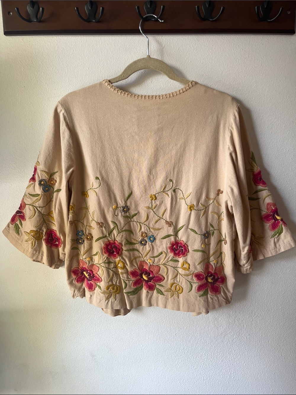 Chasing Unicorns 🌸🌾 Road Less Traveled Embroidered Kimono Jacket sz S - Picture 13 of 17